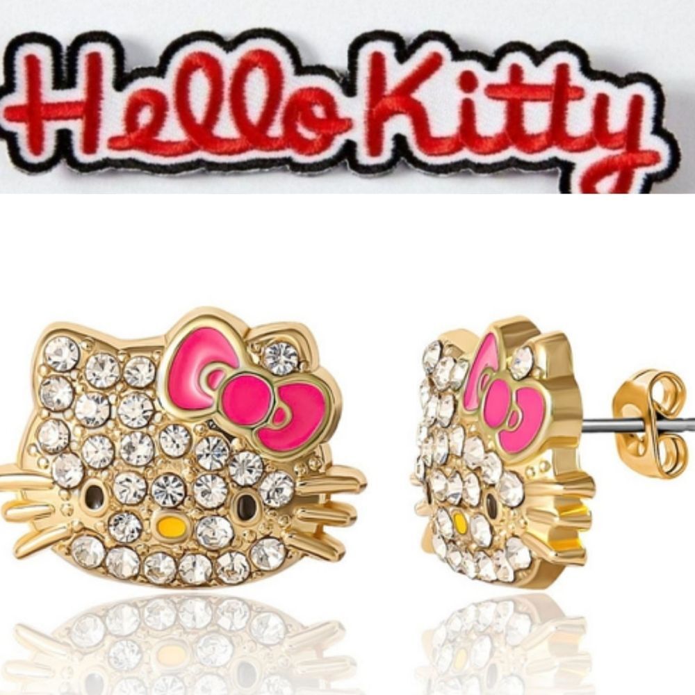 Hello Kitty Pave Crystal‎ Stud Earrings